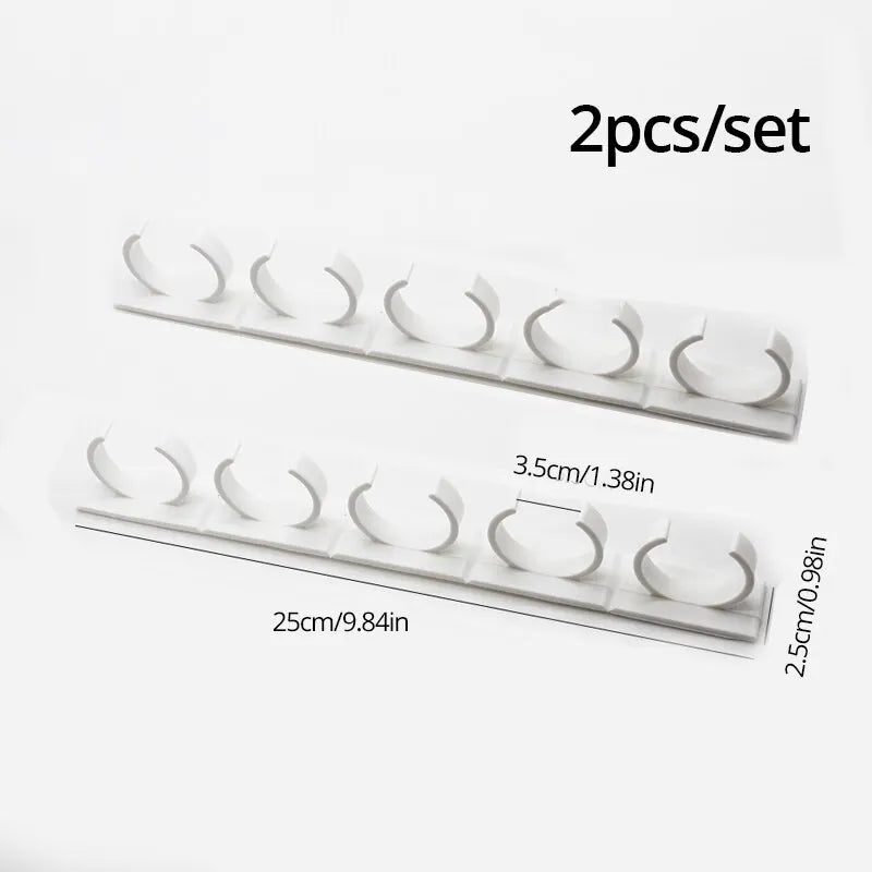 2 pcs/Set Branco Cozinha Armazenamento Rack Tempero Jar Armazenamento Rack Simples Garrafa Clipe Quatro Cinco Buraco