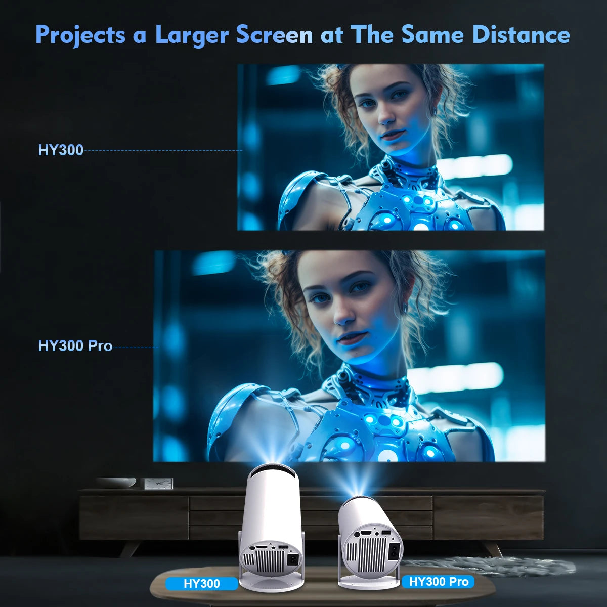 Homeversale Projetor 4K Android 11 WiFi6 260ANSI